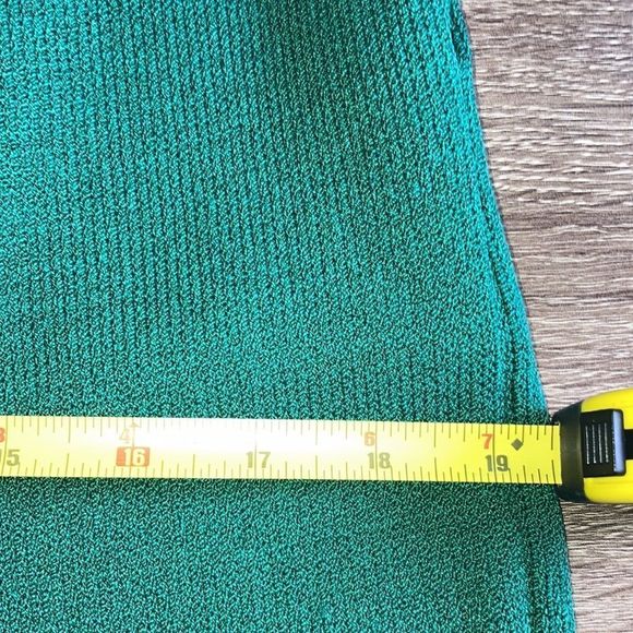 Vintage Womens St. John by Marie Gray Green Knit Hi Waisted Straight Pants sz 6 - Picture 12 of 12